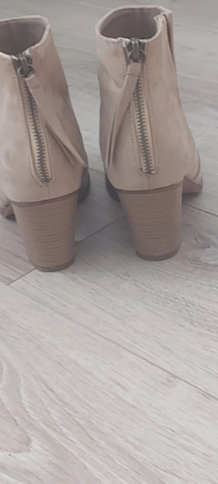 Bottines beige, JustFab, 37 - photo numéro 4