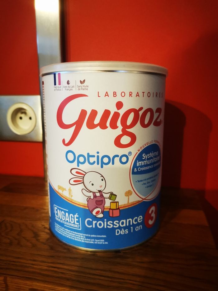 Pot de lait infantile  VIDE  Guiguoz Optipro
