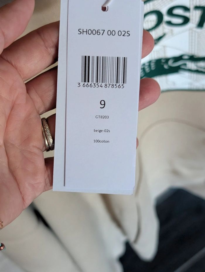 Sweat beige à capuche Lacoste 4XL neuf - photo numéro 7