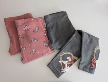 Lot de 3 leggings gris et rose licorne - 5A - C&A