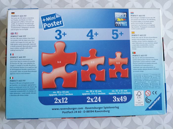 Lot de 3 Puzzles Cars, Ravensburger, 49 pièces - photo numéro 2