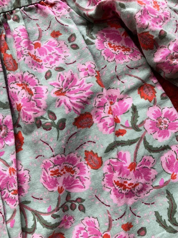 Robe manches longues à fleurs - 12 mois - photo numéro 5