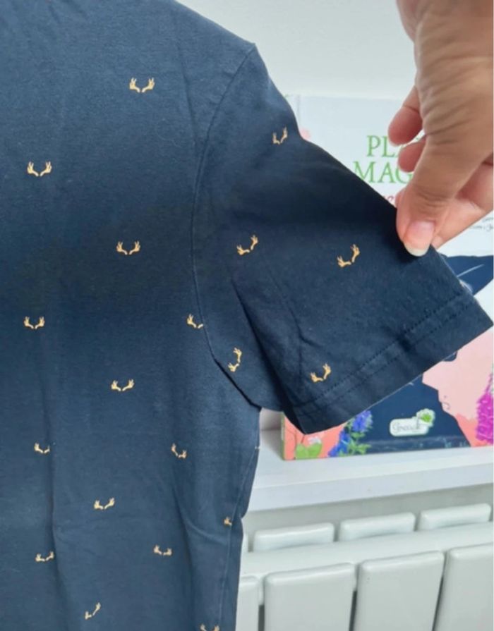 T-shirt marine avec motifs Pier One homme S - photo numéro 6
