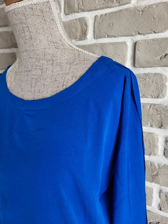 Robe tunique Vero Moda - bleu électrique satiné - photo numéro 3