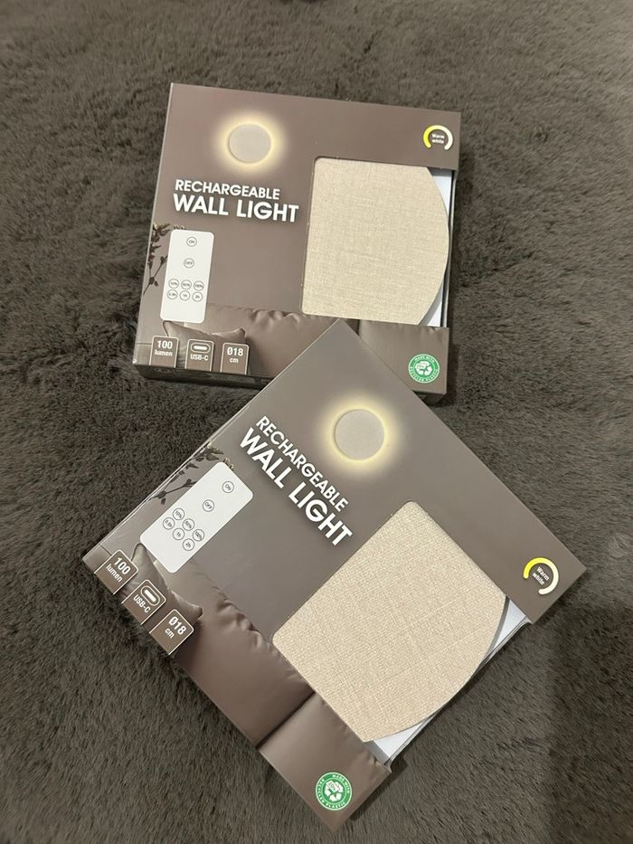 2 lampes murales rechargeable
