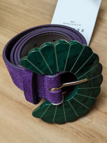 Ceinture Sézane modèle Sandy Violet et Vert T80