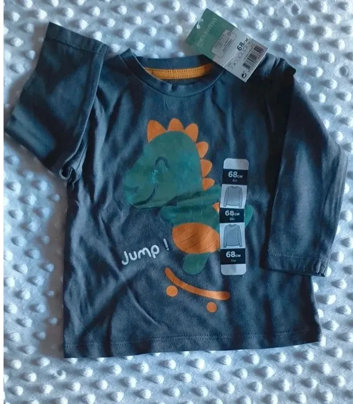 T-shirt manches longues dinosaure in extenso