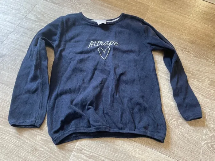 Pull bleu marine TAO 6 ans fille