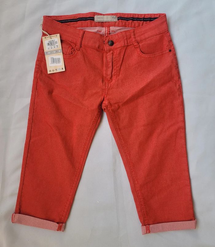 NEUF - Pantacourt slim fit rouge Poema Rica Lewis Taille F38/ USA 28
