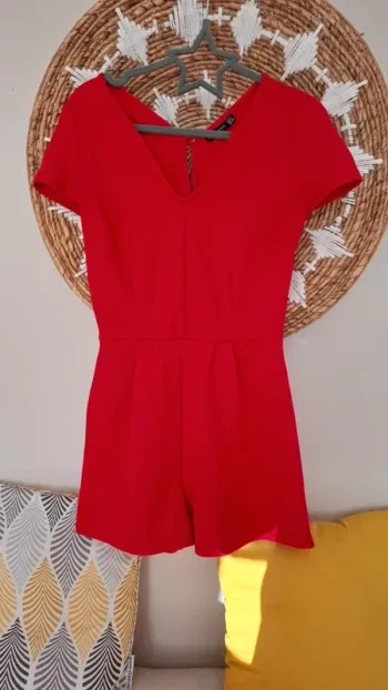 Combi short rouge