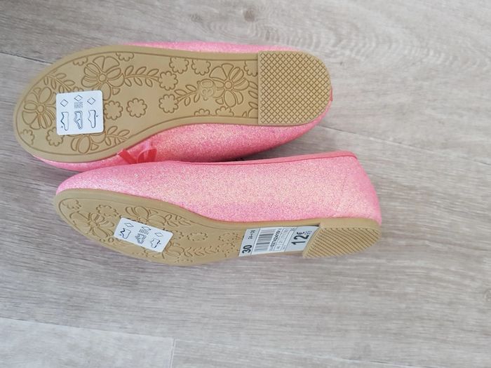 Ballerines roses pailletées taille 30 - neuves - photo numéro 4