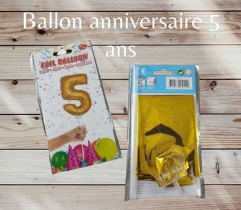 Ballon neuf anniversaire 5 ans