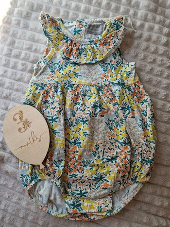 Barboteuse fleurie bébé fille bout'chou 3 mois