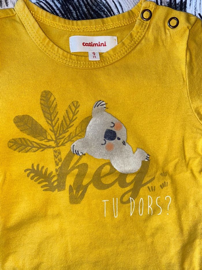 Ensemble jeans et t-shirt, taille 9 mois, marque Catimini. - photo numéro 4