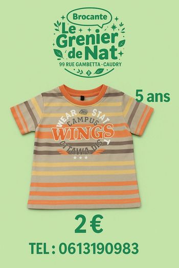Tee shirt multicolore 5 ans