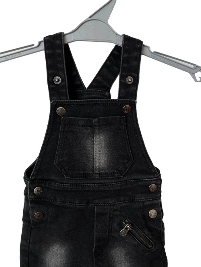 Salopette en jean noir stretch - Z Grain de blé 3 mois (59cm) - photo numéro 3