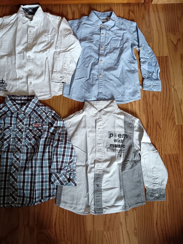 Lot 4 ans chemises Okaïdi, TAO, Sergent Major - photo numéro 3