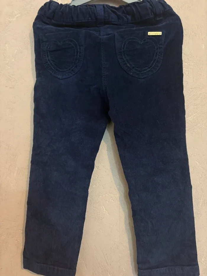 Pantalon velours côtelé bleu marine – Kidkanaï - photo numéro 5