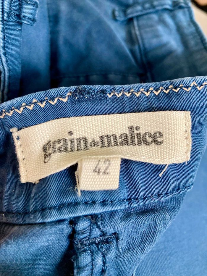 Pantalon en toile chino bleu Grain de malice Taille 42 - photo numéro 3