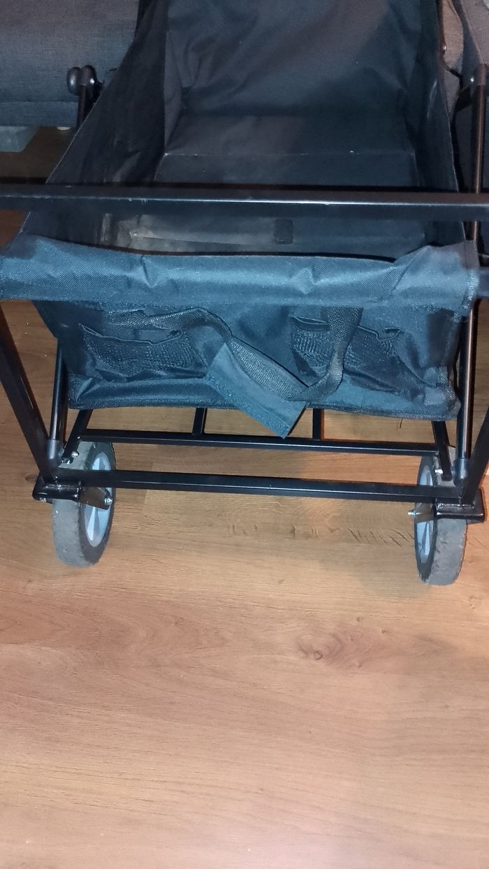 Chariot pliable de courses, poussette, grand format - photo numéro 3