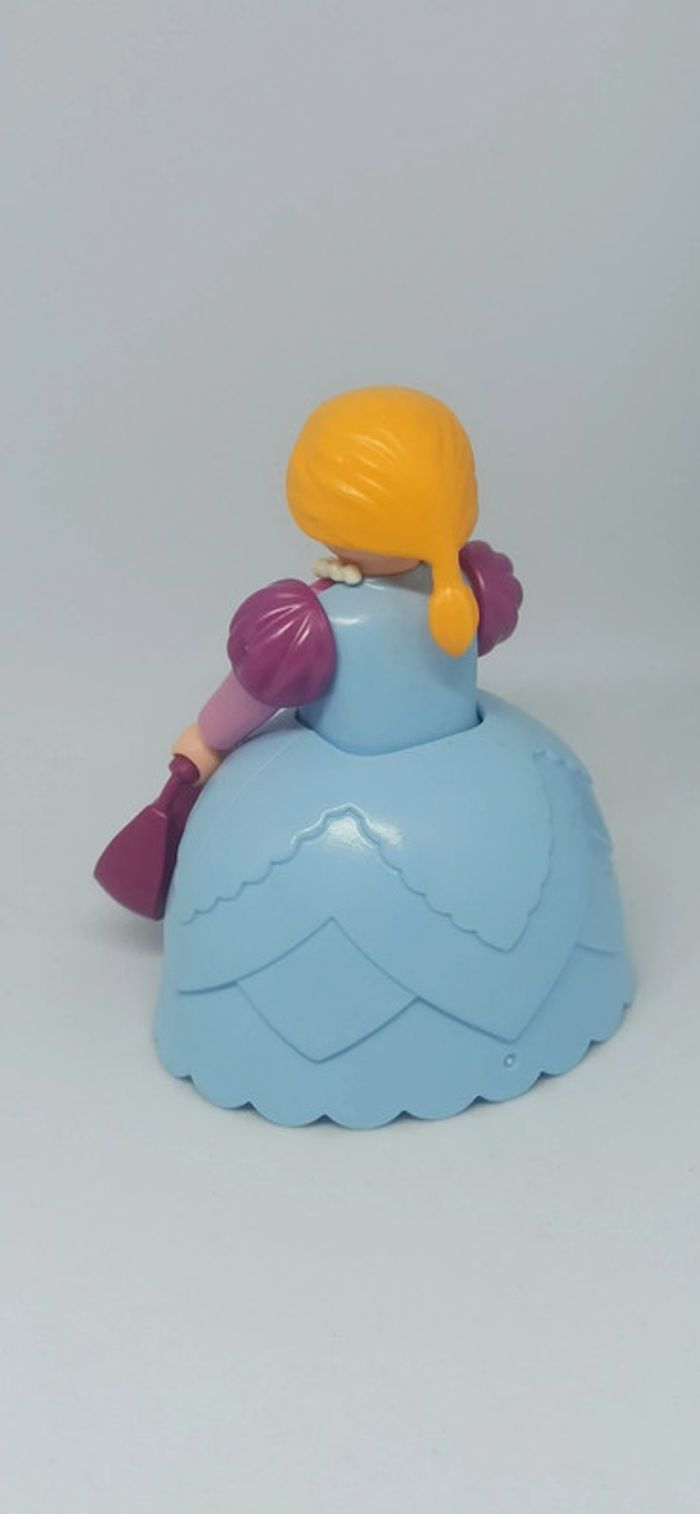 Femme princesse robe bleue avec sac à main et verre playmobil - photo numéro 3