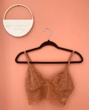 Soutien gorge / Bralette dentelle marron taille L