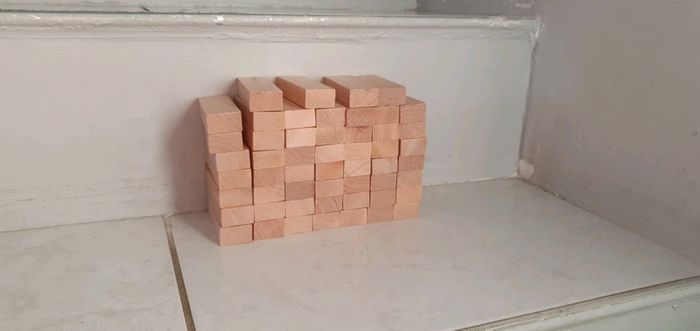 Lot de 54 bûchettes en bois lya2