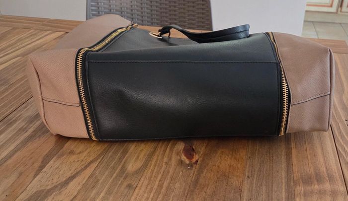 Sac à main main Paquetage noir et marron beige - photo numéro 6