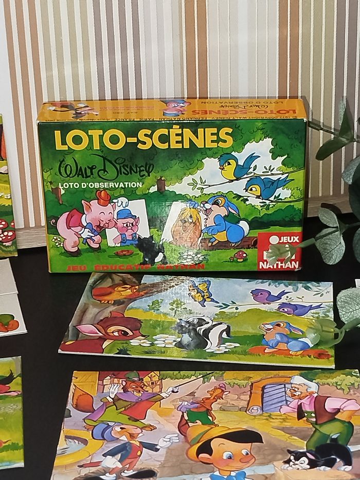 🟡 Nathan Vintage Loto Scènes Loto d'observation