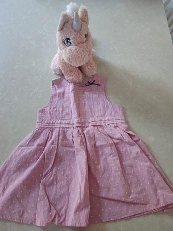 🌸jolie robe été rose 24 mois