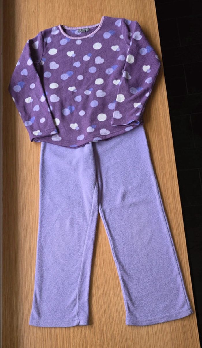 Pyjama 2 pièces cœurs 8 ans