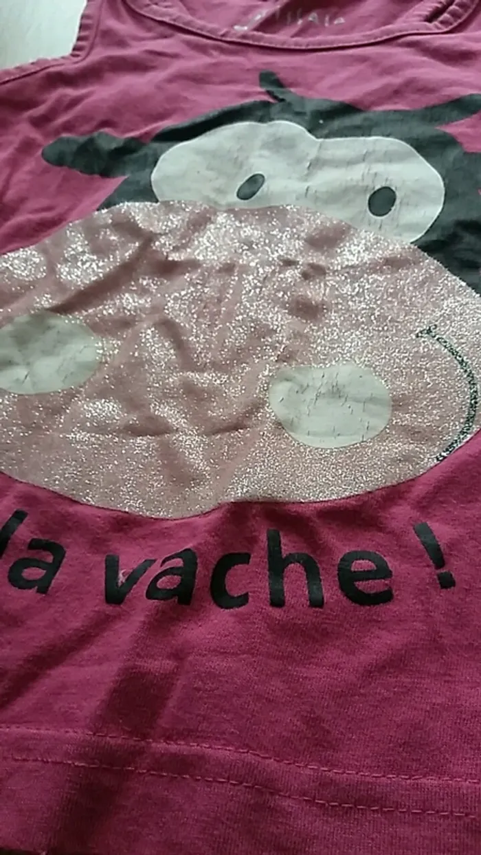 Débardeur vache paillettes 2 ans - photo numéro 2
