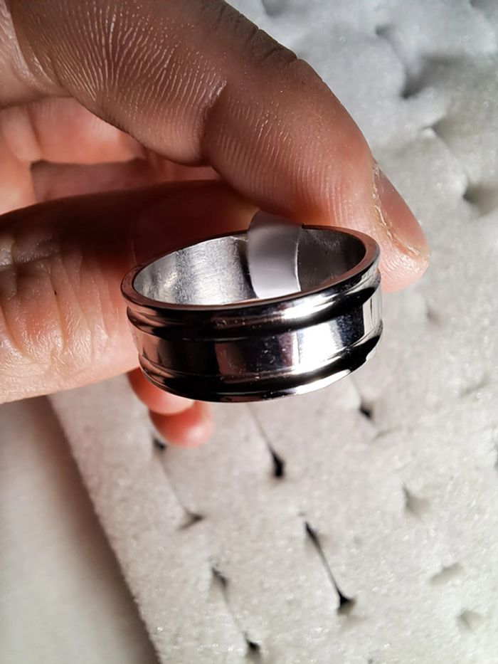 Bague acier inoxydable argentée - photo numéro 3