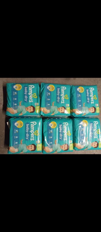 6 paquet de couche Pampers taille 6 a 45€