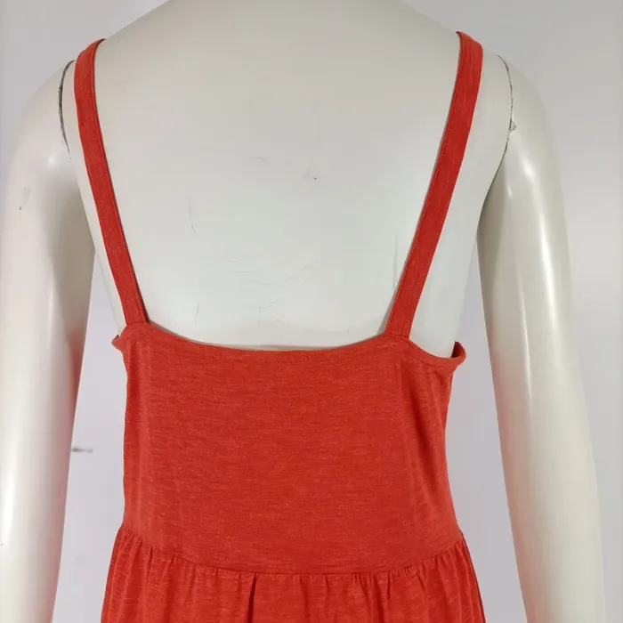 Robe orange à bretelles CMT Collection taille 38 été - A131 - photo numéro 2