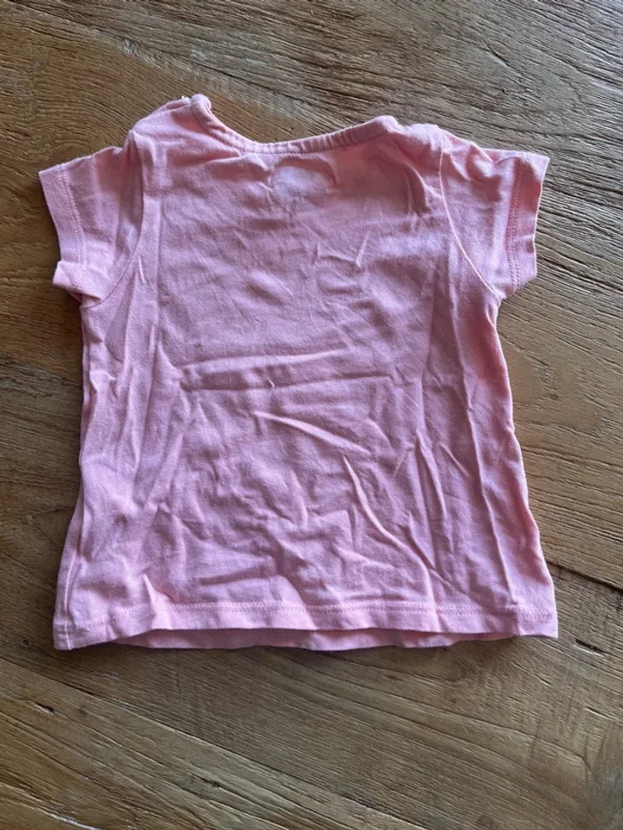 Tee shirt rose 6 mois Kiabi - photo numéro 3