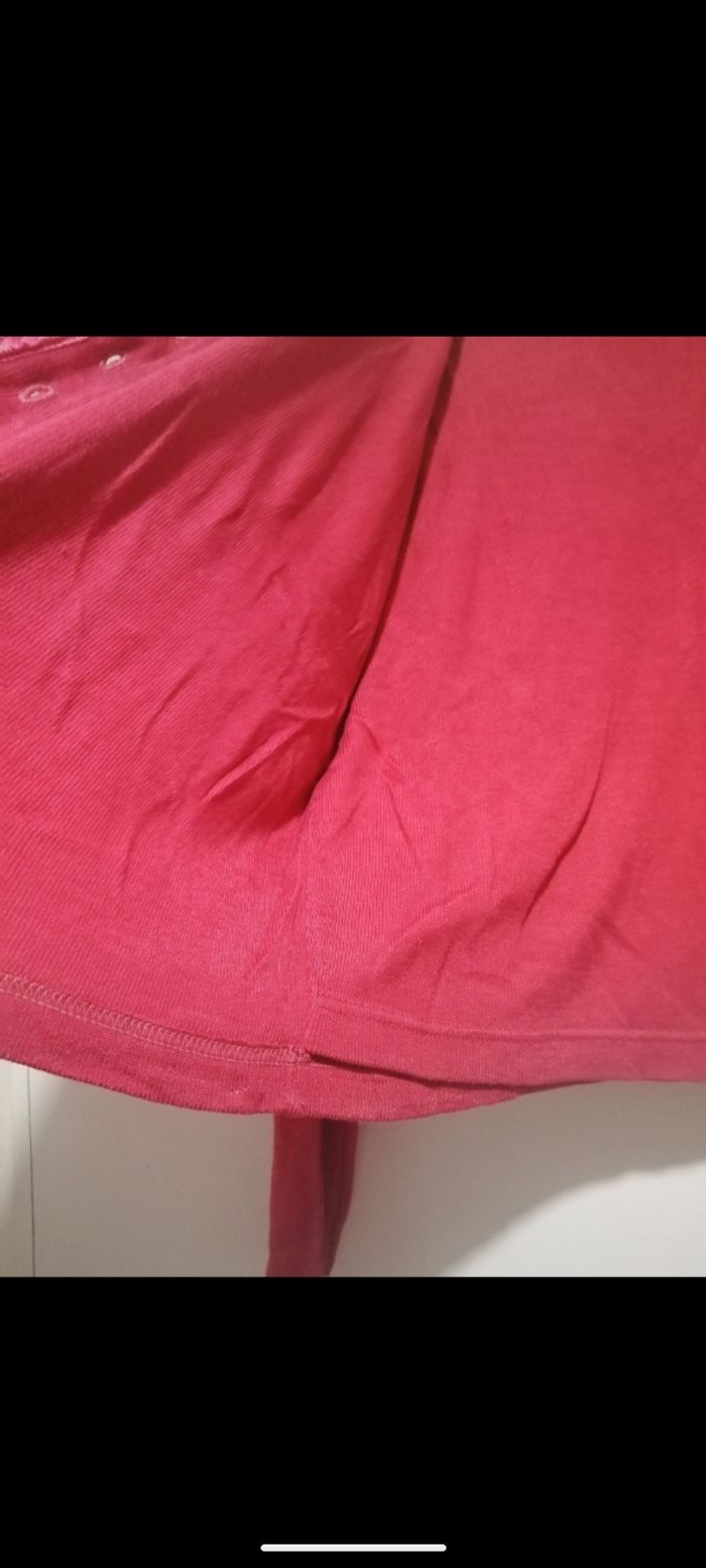 Beau gilet vintage Folia rouge  2 en 1 . Taille L - photo numéro 7