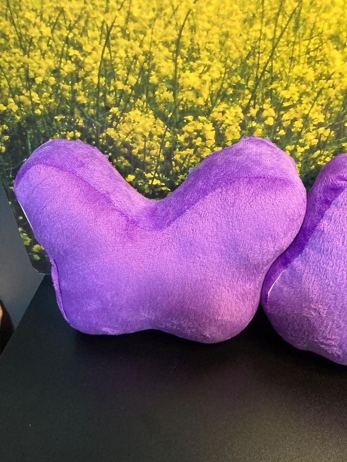 Lot de 2 créations déco en tissu coloré – papillon & monstre mignon - photo numéro 6