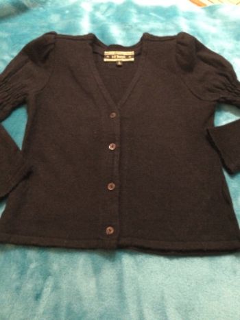 gilet noir bill tornade 6 ans tbe  50% laine 50% acrylique