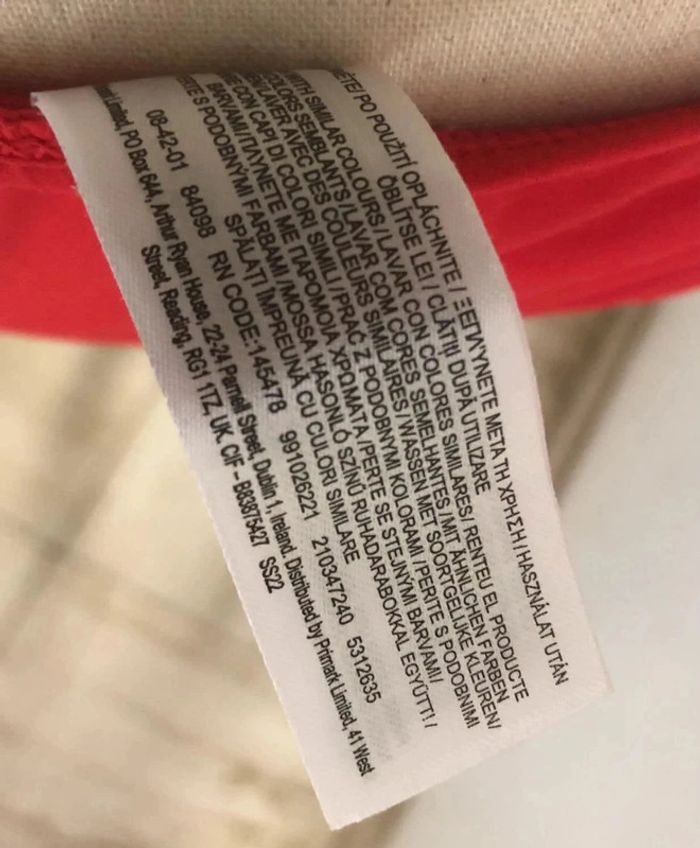 Sublime bikini couleur rouge à lèvre taille 38 primark très bon état - photo numéro 2