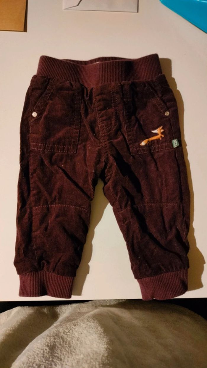 Lot 4 pantalons doublés jersey garçon 6 mois - photo numéro 2