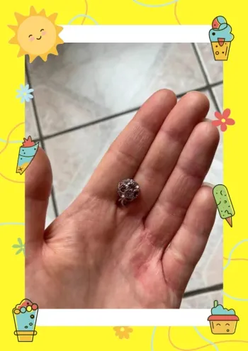 Pendentif sans chaîne argenté violet