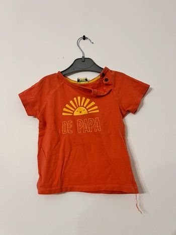 Tee shirt soleil de papa orange