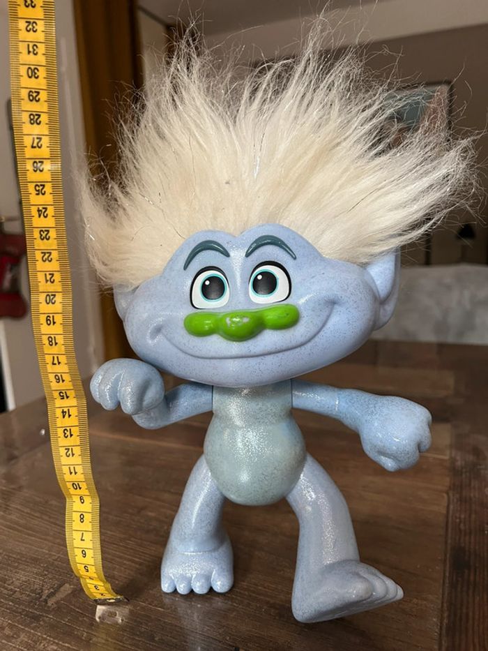 Figurine poupée - Hasbro 2015 - les trolls 2015 Hasbro Dreamworks bleu diamant paillettes oll - photo numéro 2