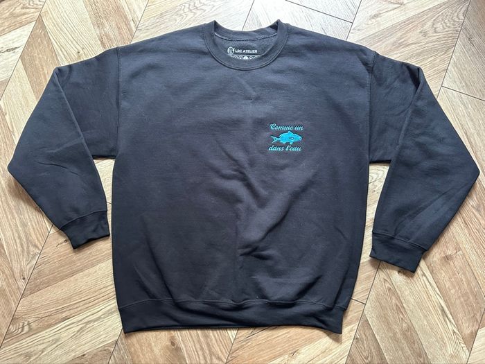 Sweatshirt Noir Broderie