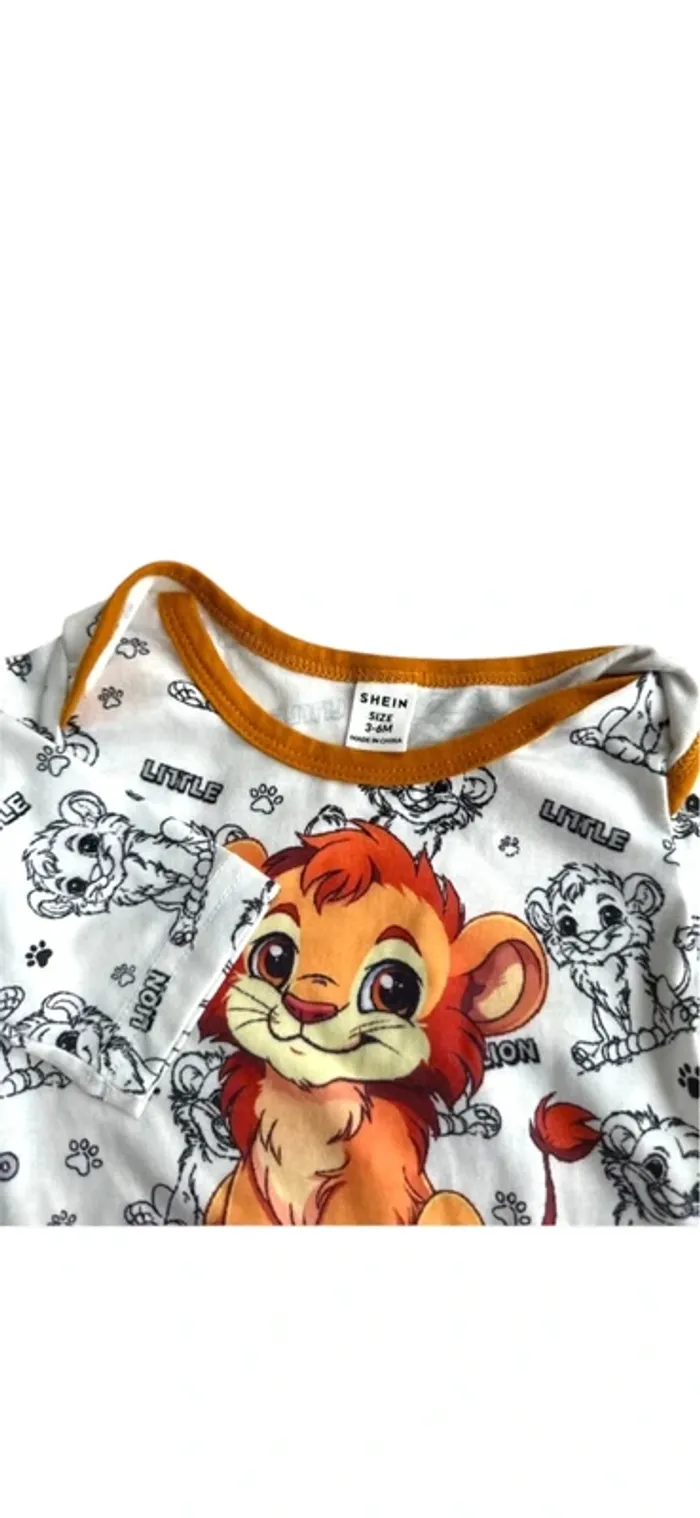 Ensemble Roi Lion 3-6 mois – body, pantalon et bonnet (Shein) - photo numéro 2