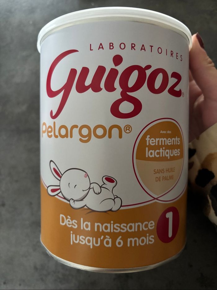 4 boîtes lait Guigoz Pelargon 1 - NEUF