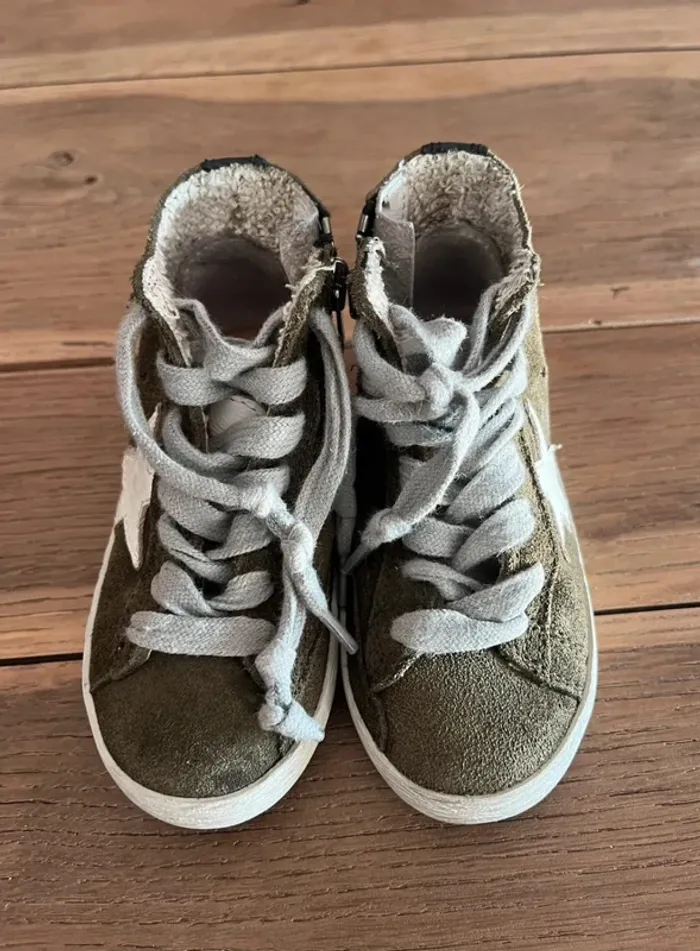 Baskets montantes kaki Golden Goose - photo numéro 4