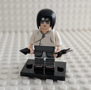Figurine Naruto : Neji Hyūga avec kunai, style lego