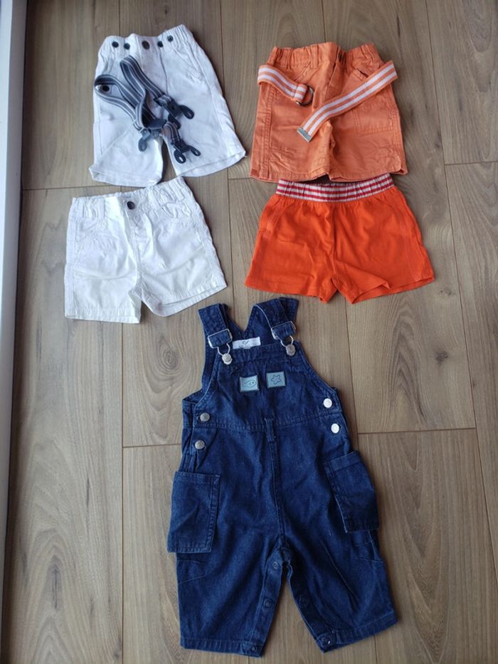 Lot shorts et salopette 09 mois